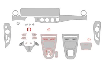 Modello di taglio per rivestimento interno Mercedes-Benz Classe E Coupé C238 2016