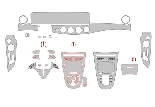 Mercedes-Benz E-Klasse Coupé C238 2016 – Schnittvorlage für Innenraumfolierung
