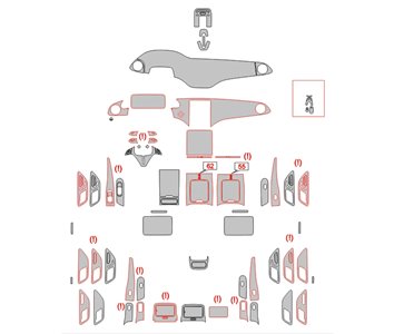 Mercedes-Benz EQE SUV 2022 Interior Wrap Cutting Template