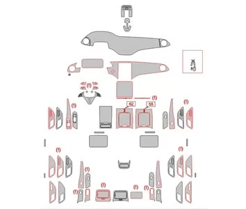 Mercedes-Benz EQE SUV 2022 Interior Wrap Cutting Template