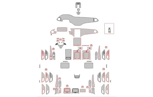 Mercedes-Benz EQS 2021 Interior Wrap Cutting Template