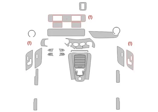 Mercedes-Benz GLA-Class H247 2020 Interior Wrap Cutting Template