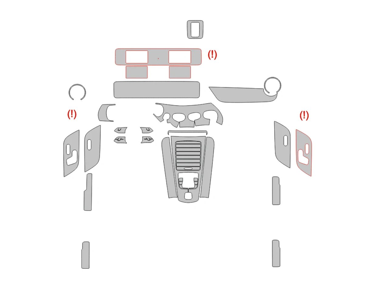 Modello di taglio per rivestimento interno Mercedes-Benz GLA-Class H247 2020