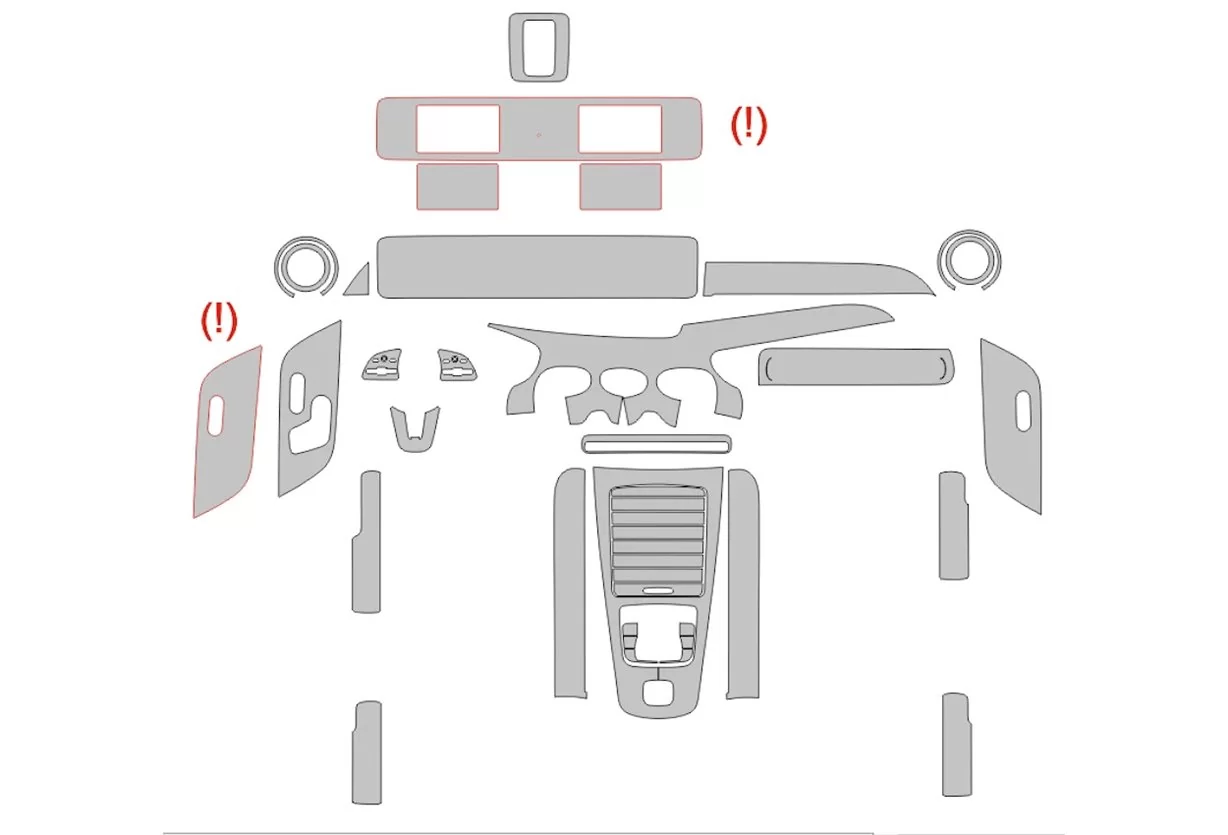 Modèle de découpe de revêtement intérieur pour Mercedes-Benz Classe GLB X247 2019