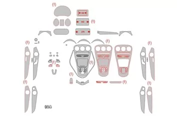 Mercedes-Benz GLC-Class X253 2015 Interior Wrap Cutting Template