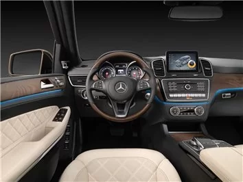 Mercedes-Benz GLS-Klasse X166 2015 Interieur Wrap Snijsjabloon