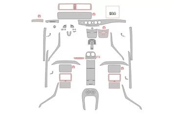 Modello di taglio per rivestimento interno Mercedes-Benz Classe S W222 2013