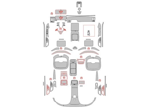 Modello di taglio per rivestimento interno Mercedes-Benz Classe S Maybach Z223 2021