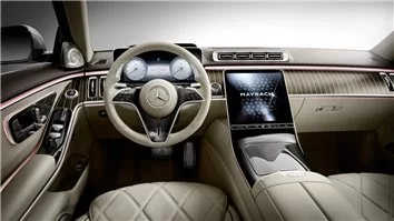 Mercedes-Benz S-Class Maybach Z223 2021 Interior Wrap Cutting Template