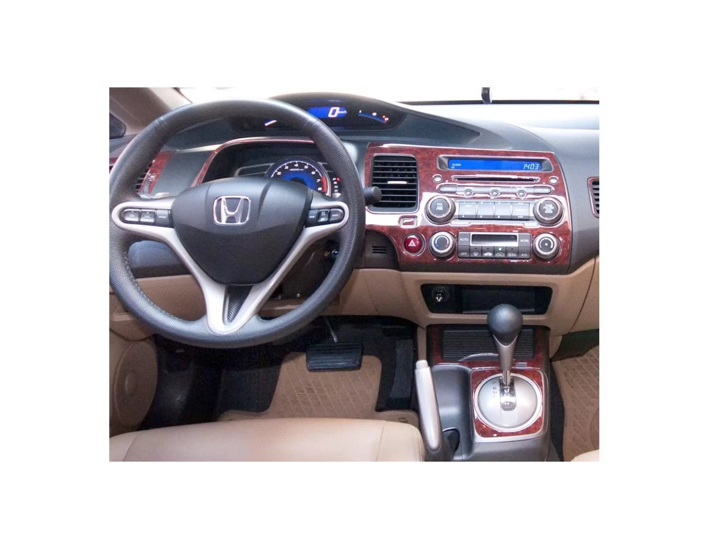 Honda Civic 06.06 - 12.11 3D Inleg dashboard Interieurset aansluitend en pasgemaakt op he 16 -Teile