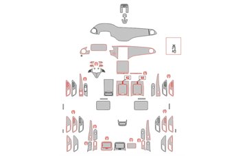 Mercedes-Benz EQS SUV X296 2022 Interior Wrap Cutting Template