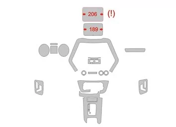 Mercedes-Benz G-Klasse W463 2012 Interieur Wrap Snij Sjabloon