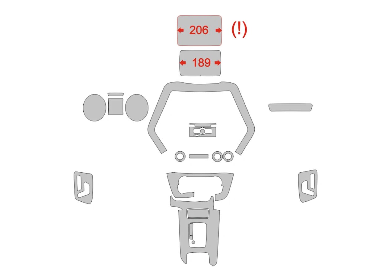 Mercedes-Benz G-Class W463 2012 Interior Wrap Cutting Template