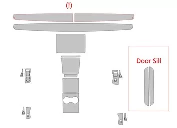 Modèle de découpe d'habillage intérieur de voiture Tesla Model 3 2017