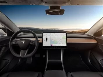 Tesla Model 3 2017 Auto Interieur Wrap Snij Sjabloon