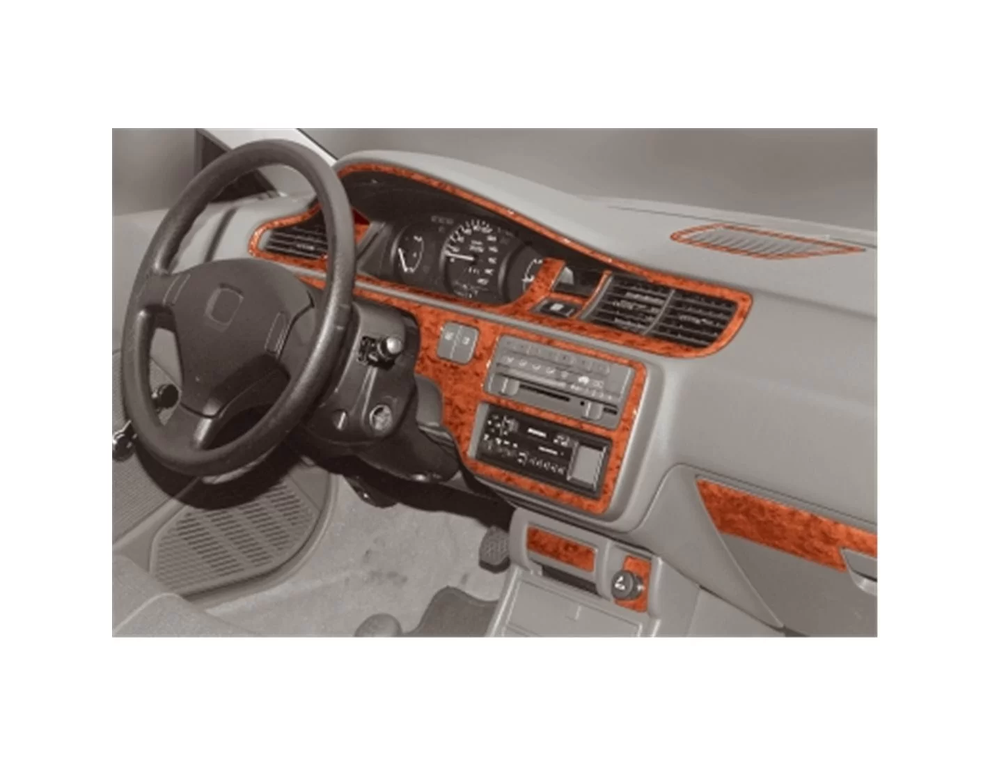 Honda Civic 09.92-01.95 3M 3D Interior Dashboard Trim Kit Dash Trim Dekor 14-Parts