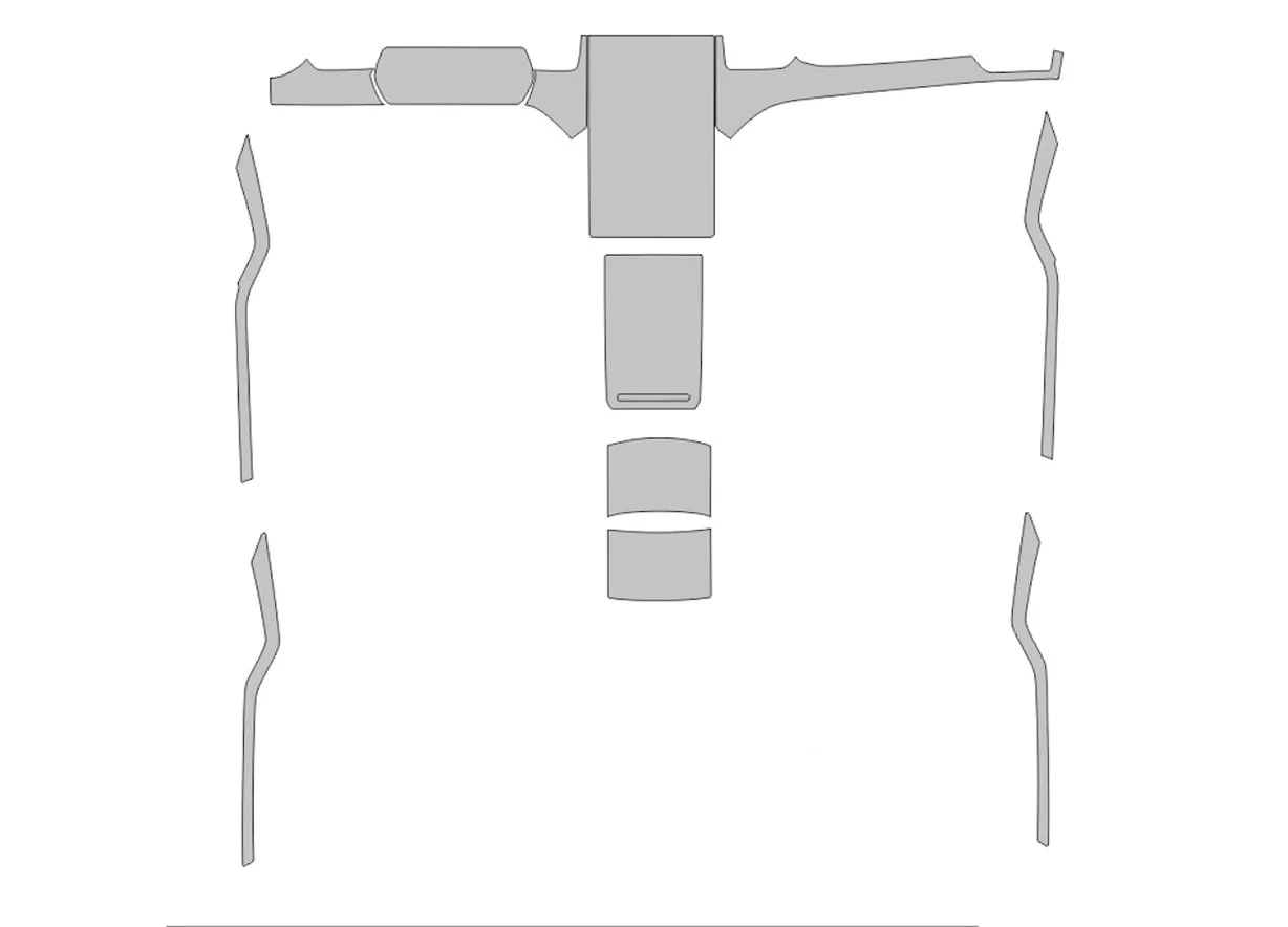 Modello di taglio per rivestimento interno auto Tesla Model S 2012