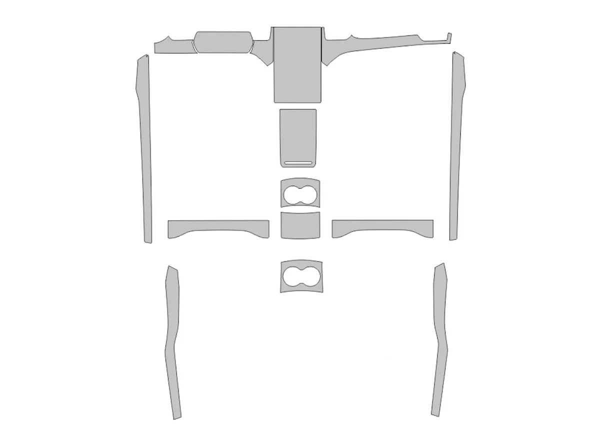 Modèle de découpe pour l'habillage intérieur de la voiture Tesla Model X 2015