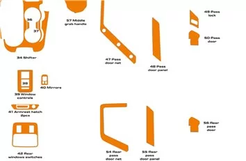 Ford Bronco 2021-2024 3D Interior Dashboard Trim Kit Dash Trim Dekor 56-Parts