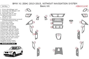 BMW X1 E84 2009–2015 3D Basic Inleg dashboard Interieurset aansluitend en pasgemaakt op he 24-Teile