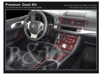 Lexus CT 2011-UP BD Interieur Dashboard Bekleding Volhouder